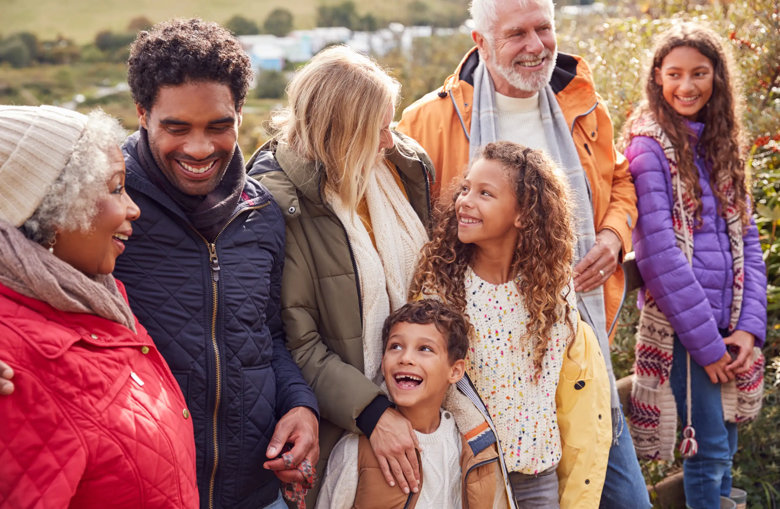 family at a vistor attraction entrance
