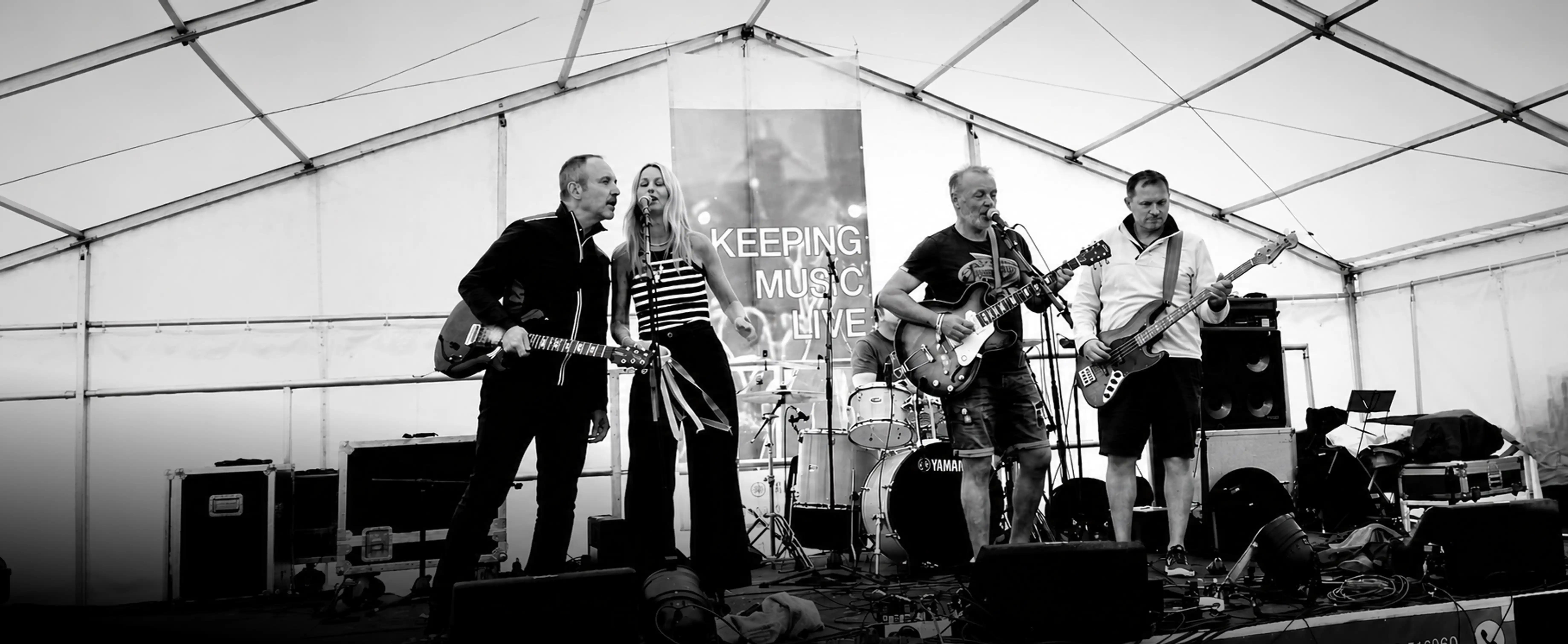 Photo of teh founder's band at the 2024 Haslemere Fringe Festival